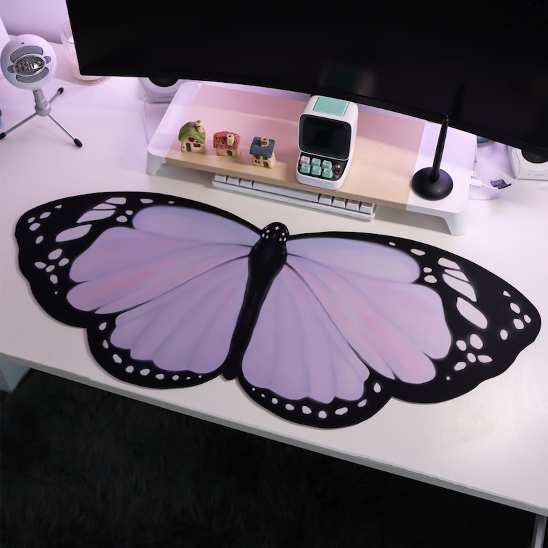 Roxo lilás borboleta deskmat 9 - Tradescantia Purple avaliação e preço