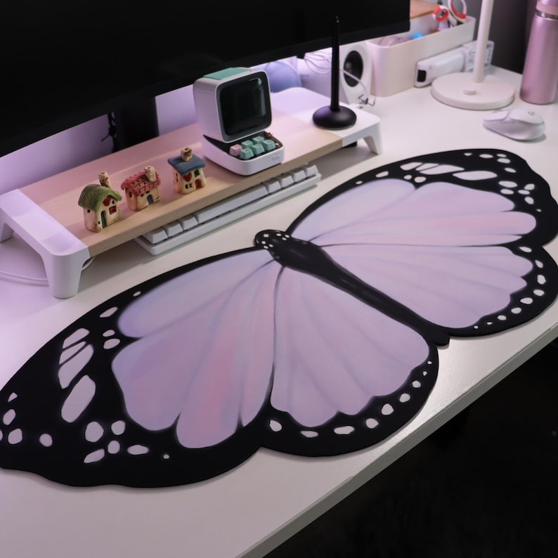 Roxo lilás borboleta deskmat 9 - Tradescantia Purple avaliação e preço
